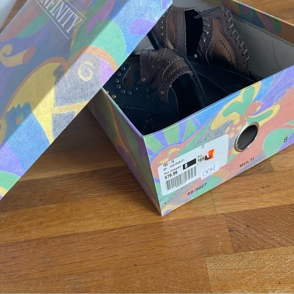 Vintage Infinity Women Leather Slip On High Heel Sandals Size 8 - Picture 8 of 8